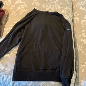 ALO Yoga Men's Dark Gray Crewneck Sweater